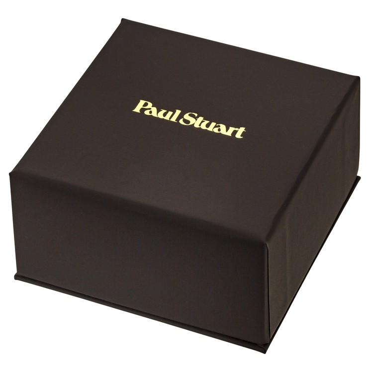 Psc200 Paul Stuart Cufflinks Silver Diamond Cut Rectangle