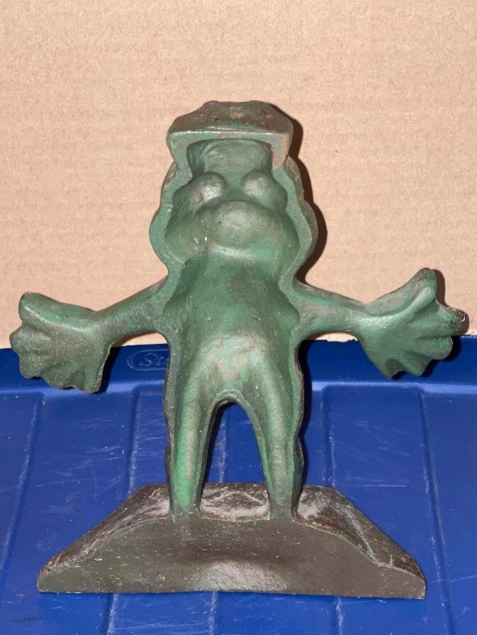 Cast Iron Frog Prince Doorstop