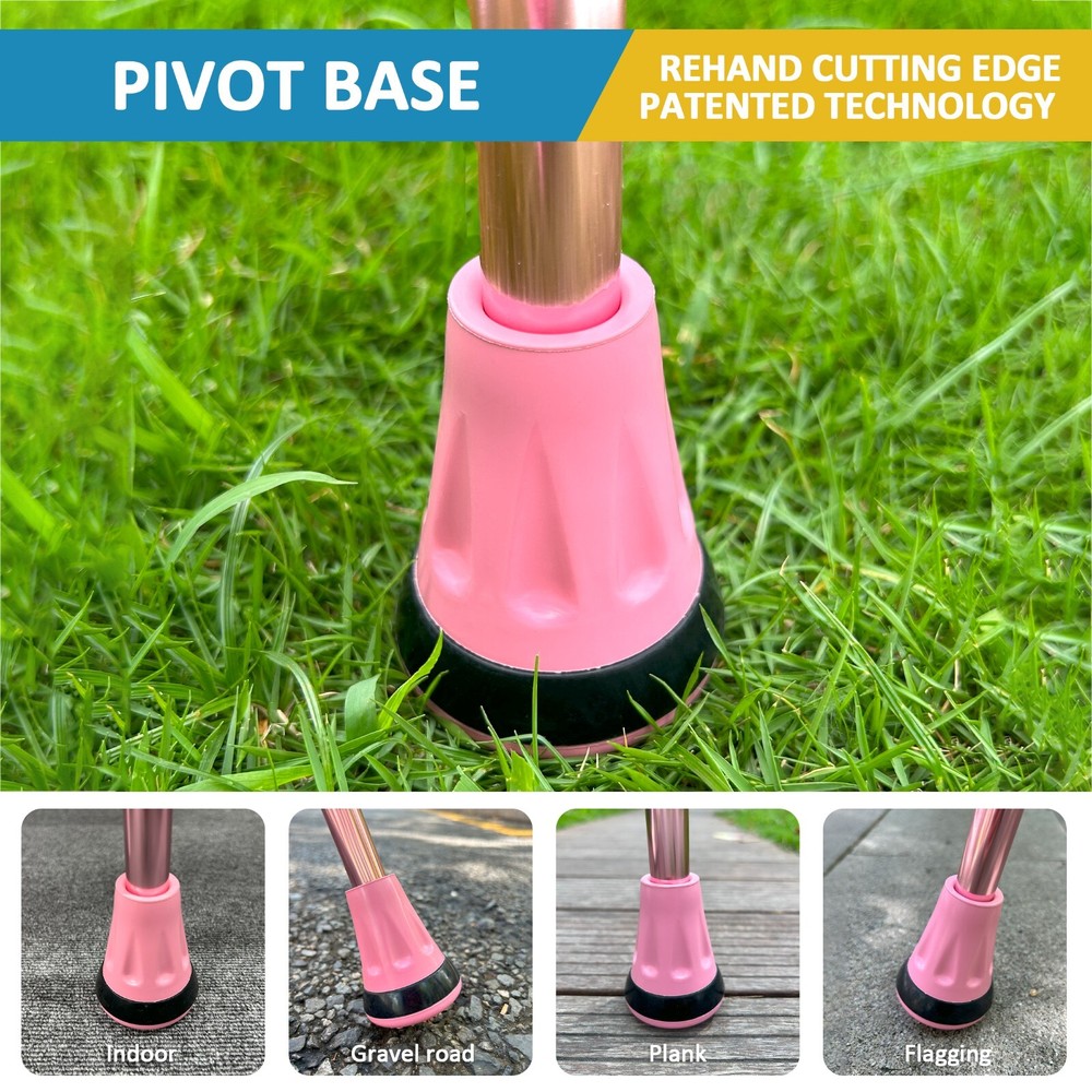 REHAND Foldable Walking Canes,Adjustable Height | Lightweight & Durable | Heavy