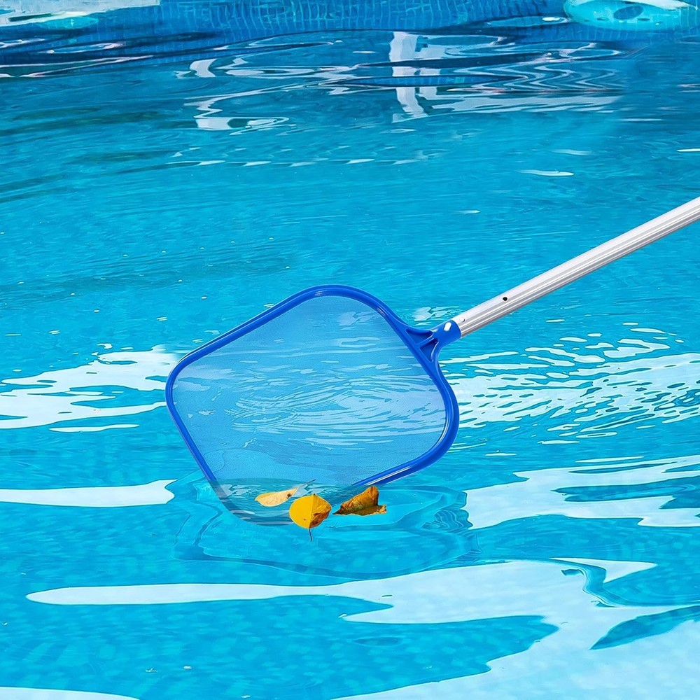 Pool Skimmer Net Fine Mesh Leaf Cleaner Reinforced Frame Spa Cleaning Tool