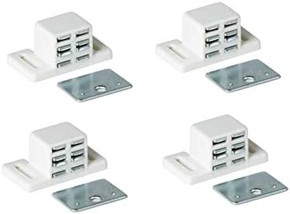 Extra Strong High Magnetic Catch - White/Nickel (4)