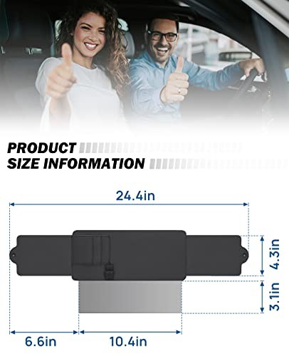 Polarized Sun Visor Sunshade Extender for Car with Polycarbonate Lens,