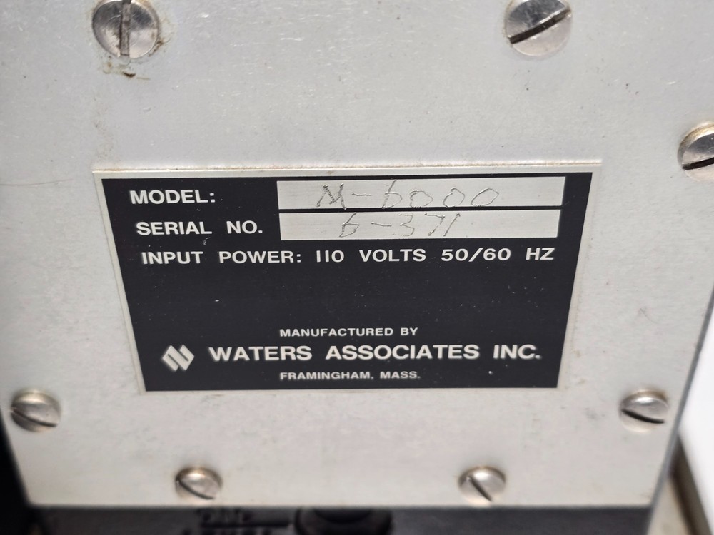 Waters Associates Solvent Delivery Chromatography Pump M-6000 Two Heads Untested