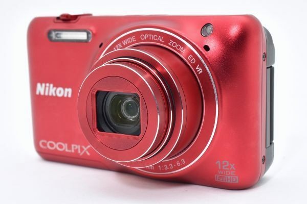 Nikon COOLPIX S6000 Raspberry Red Digital Camera Excellent Condition