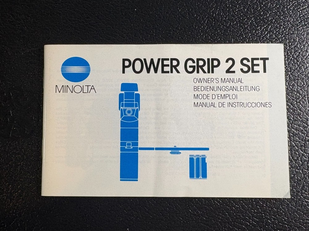 Minolta Power Grip 2 Set Owners Manual