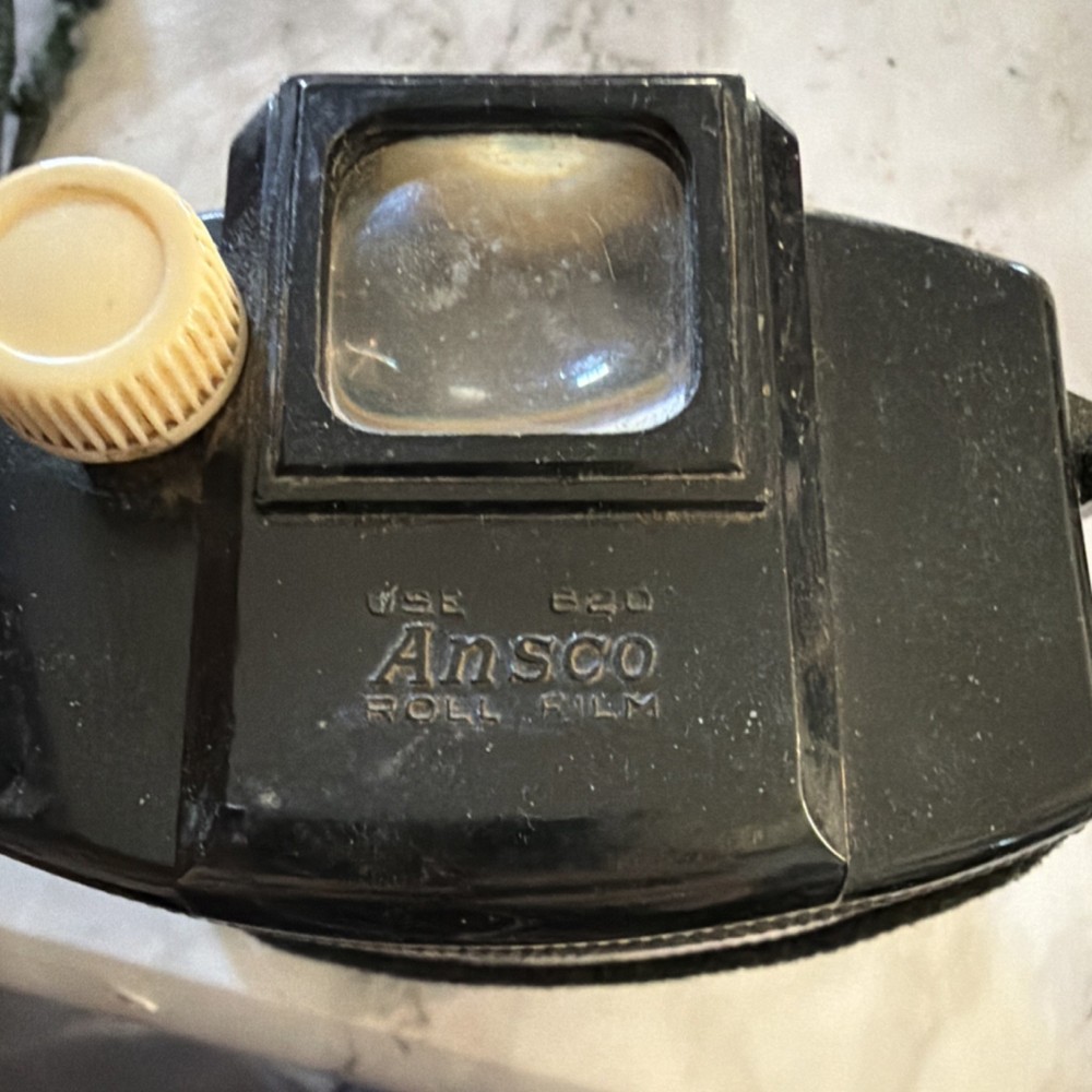 Ansco Panda 620 Vintage Box Camera Black