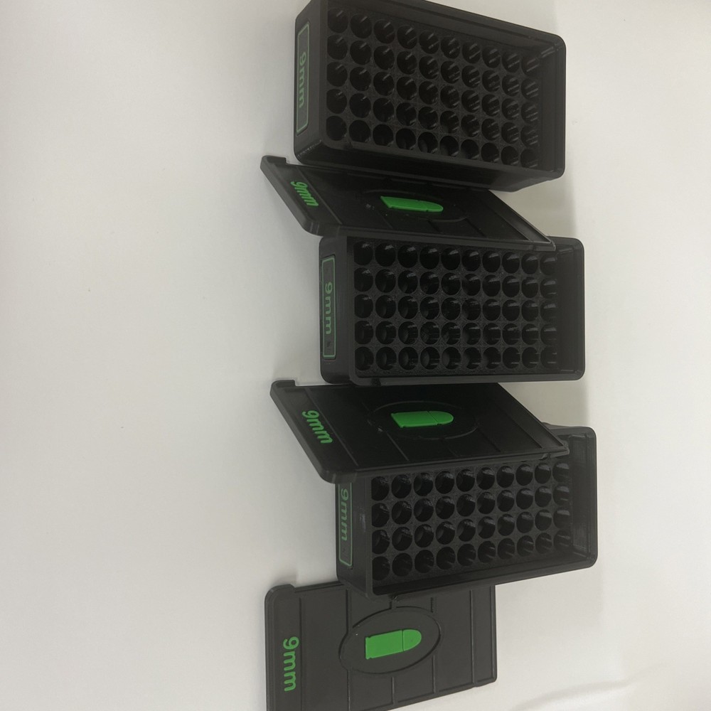 Stackable 9mm Ammo Box 50rd Capacity (3 Pack)