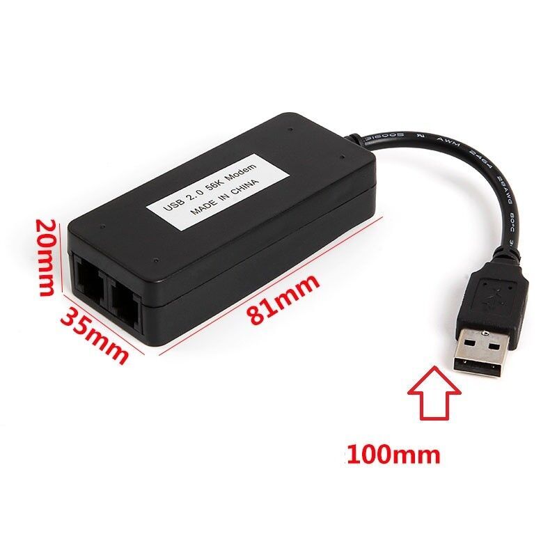 USB 56K Fax Modem for Computer, Data/Fax Dial-Up Internet, Caller ID, Plug&Play