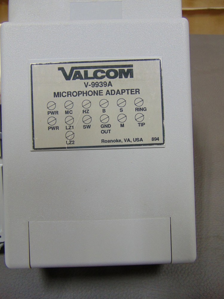 Valcom PA Paging Microphone Adapter V-9939A