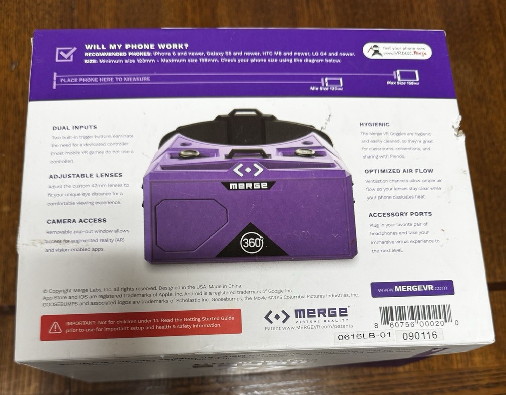 Merge Virtual Reality 360 Headset And Cube