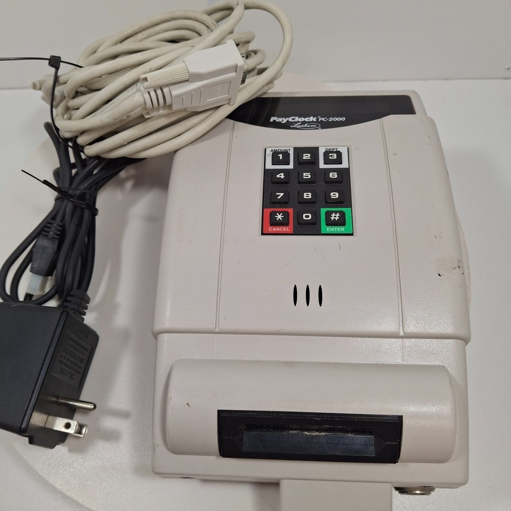 Lathem PayClock PC-2000 Time Clock System – Legacy Payroll Terminal Tested