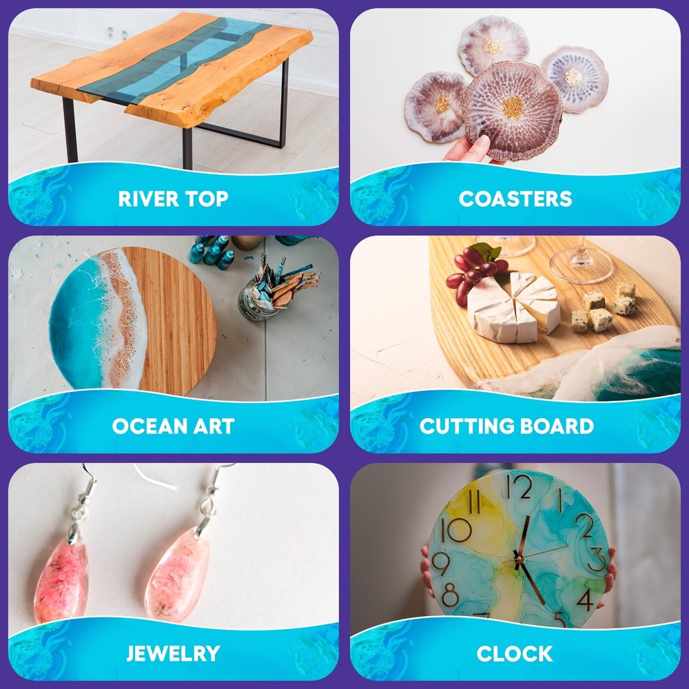 Crystal Clear Epoxy Resin Kit - 32 Oz (with Tools)