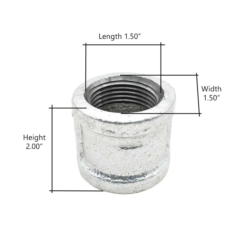Primex 82959 1-1/2 Inch Galvanized Steel Coupling