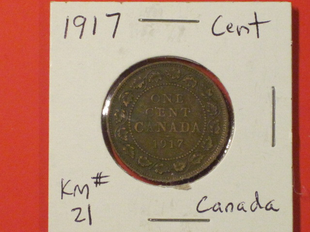 1917  Large Cent - Canada - KM# 21  Very nice