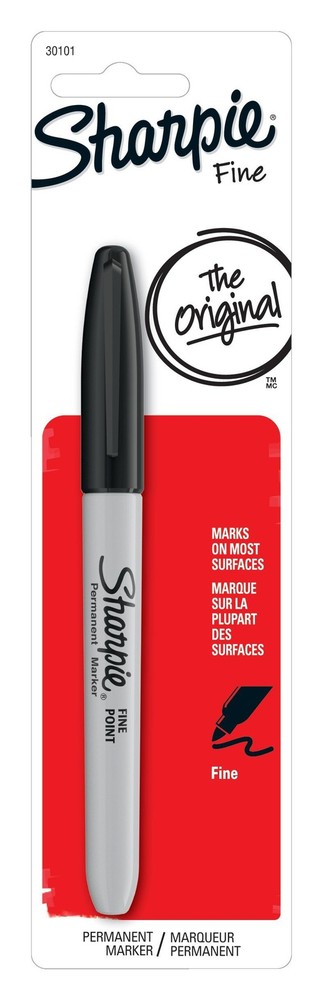 Sharpie Fine Point Permanent Marker Black 1 Count Versatile Quick Dry Ink