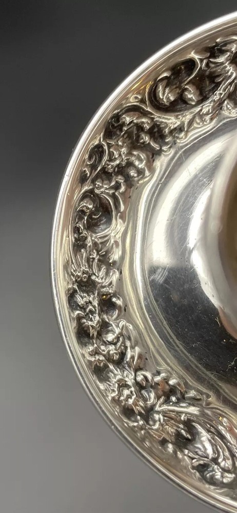 Webster Sterling Silver Floral Repousse Chamberstick