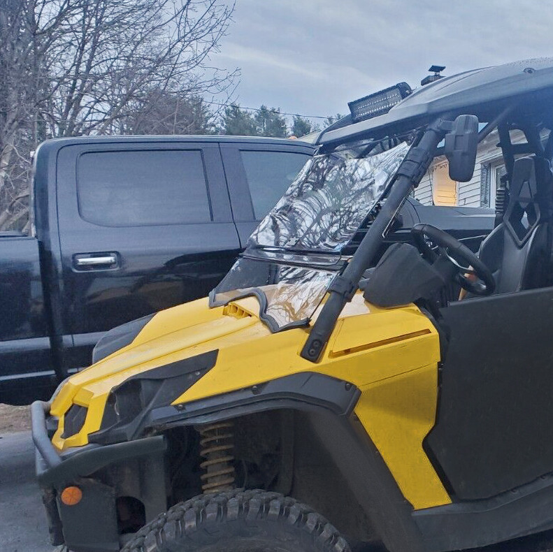 For 2011-2020 Can-Am Commander 800 / 1000/MAX Scratch Resistant Flip Windshield