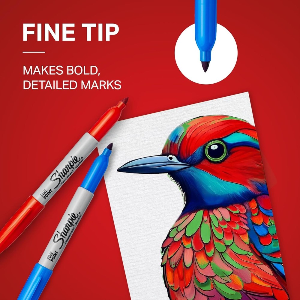 Black Permanent Marker - Versatile Fine Point for Bold, Lasting Marks