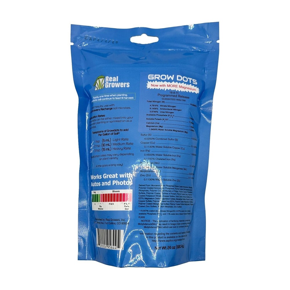 Grow Dots Classic 6lb – Bulk Single Application Programmed Release Nutrients ...