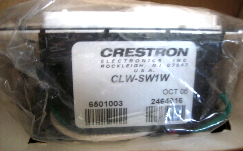 Crestron CLW-SW1W / Wall Box Switch, Single Button, White NEW in BOX