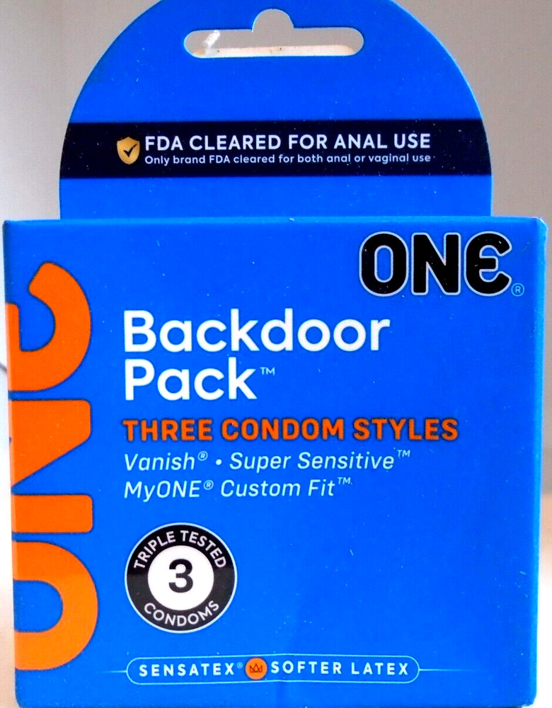 One Condoms Backdoor Pack Three Condom Styles 3 Count