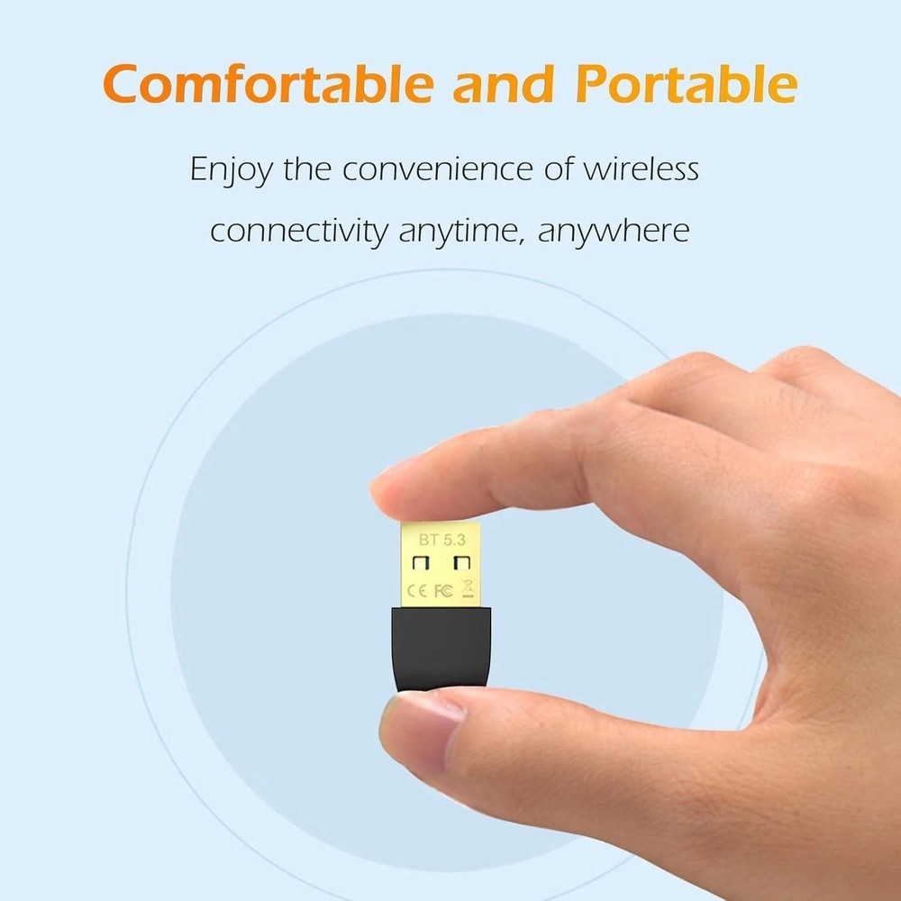 Ultra-Compact Bluetooth 5.3 USB dongle - Reliable Connectivity for Windows/Linux