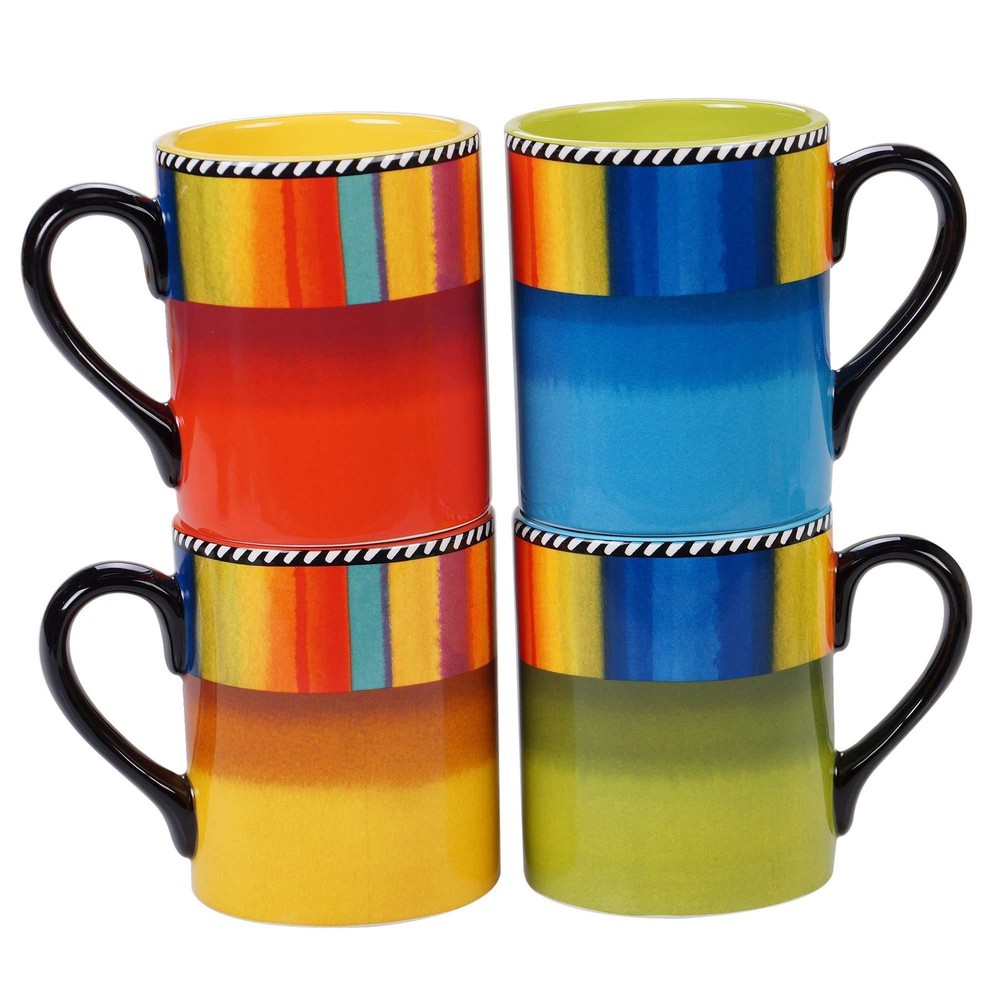 Sierra 16-Piece Ceramic Dinnerware Set: Service for 4, Includes Dinner Plates