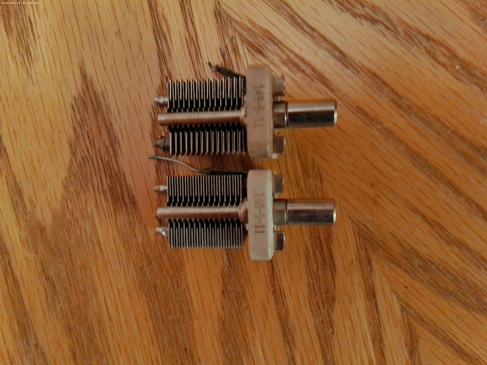 2 E.F. Johnson  Variable Capacitors same model 90pf each