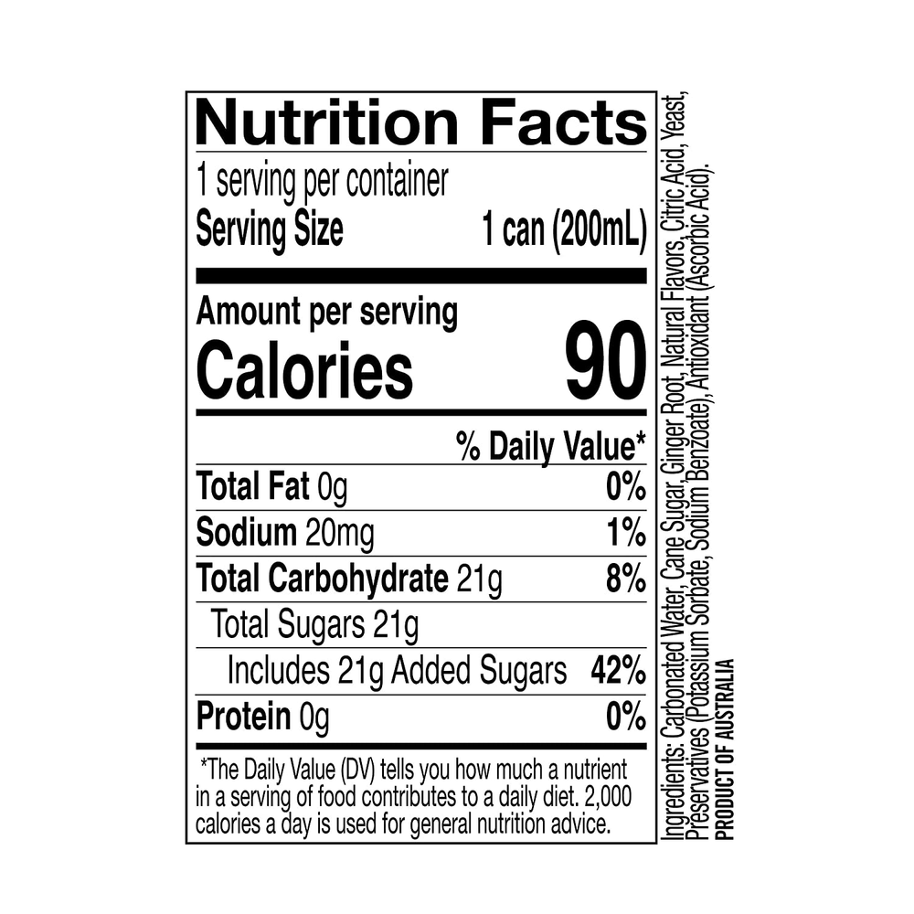 Bundaberg Ginger Beer, 6.8 Fl Oz Cans, (24 Pack)