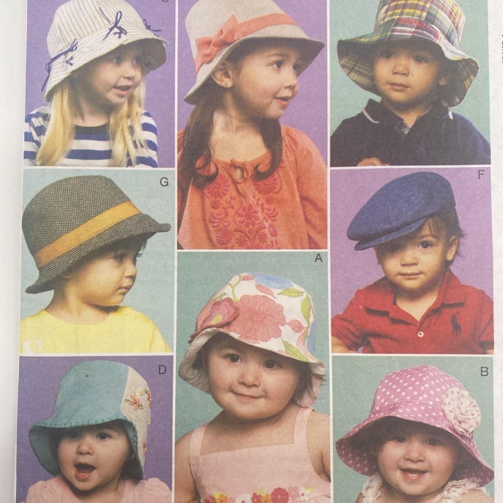 McCalls Sewing Pattern M6762 Toddlers Hat Uncut