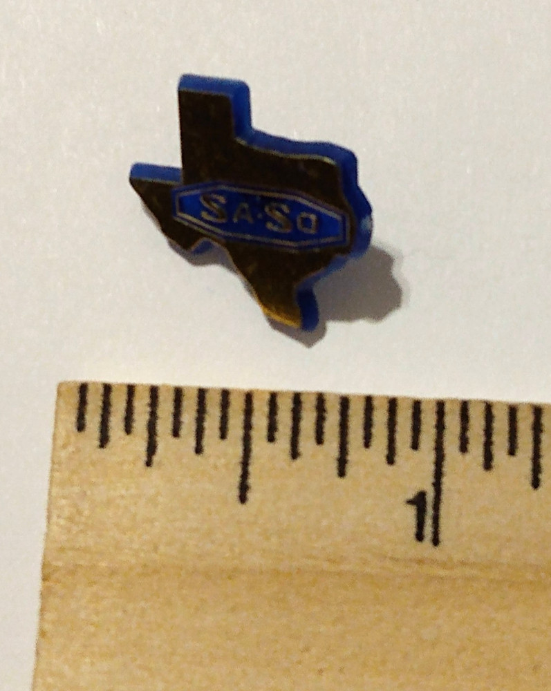 SA-SO Texas State Small Plastic Lapel Pin