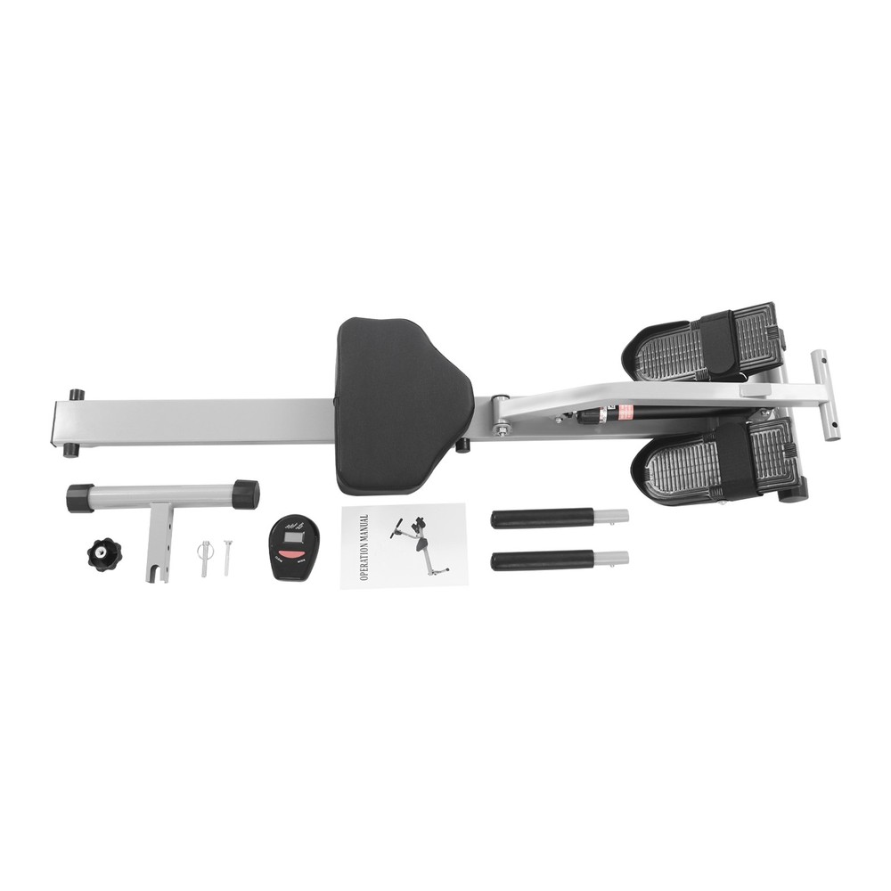 Adjustable Home Rowing Machine Foldable Rowing Exercise Machine w/ LED Display
