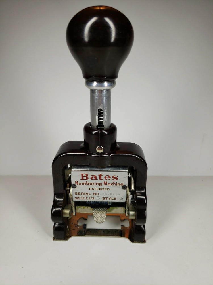 Bates Numbering Machine 4 Movement