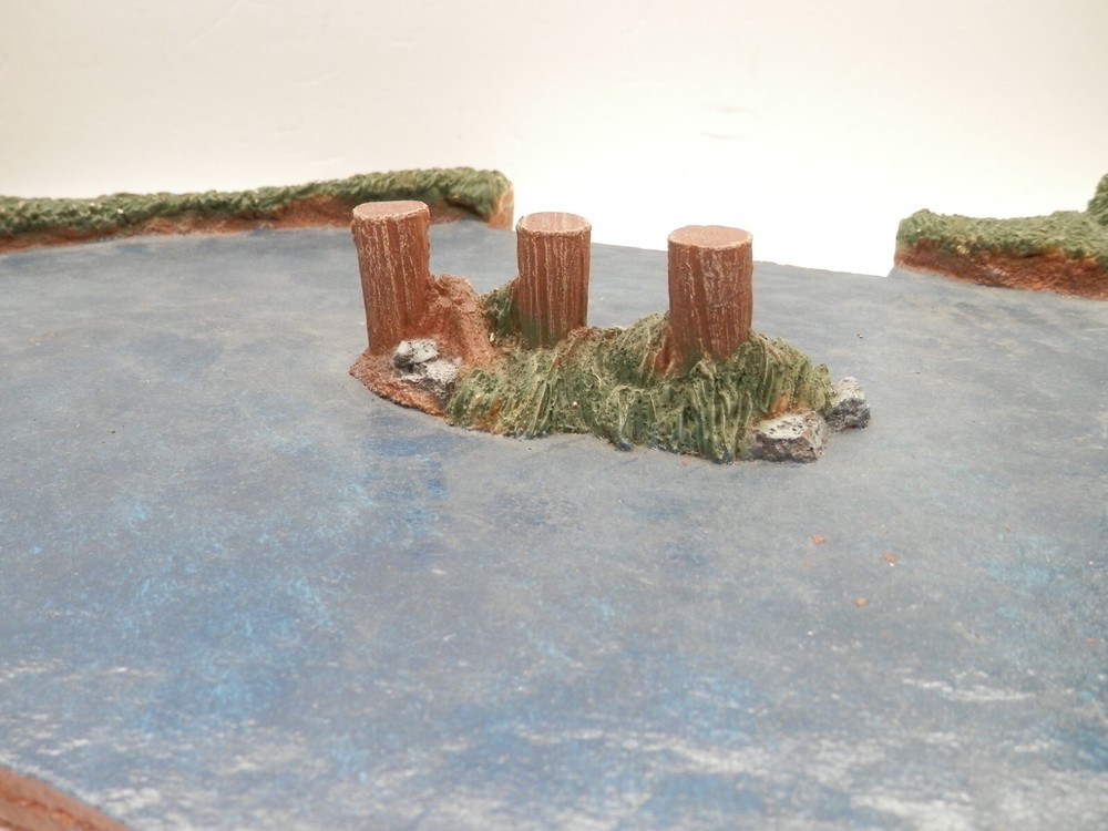 Miniature War Gaming Foam Board Broken River Bridge Scene