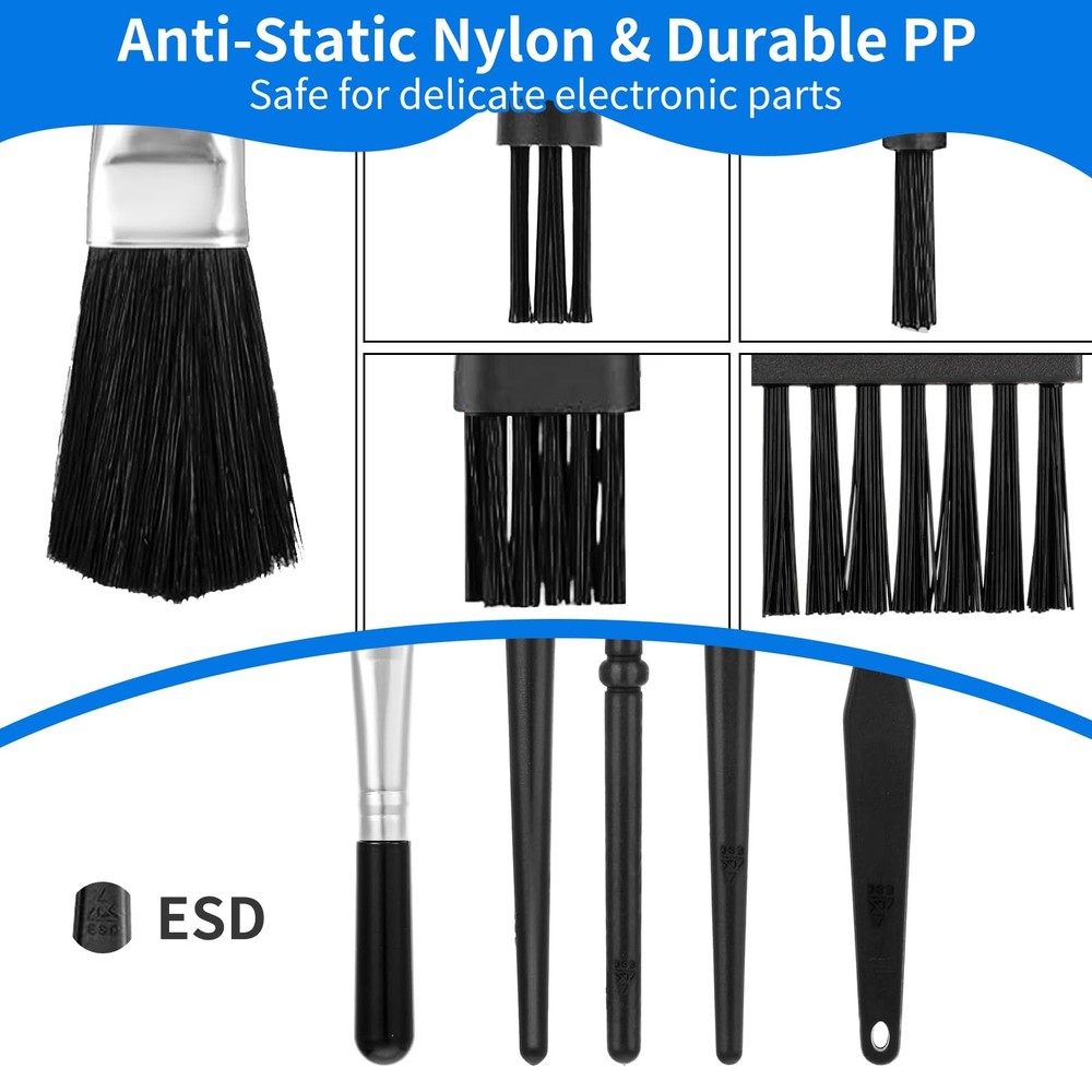 6-Piece Keyboard Cleaning Kit with Keycap and Switch Pullers, Dust Brush