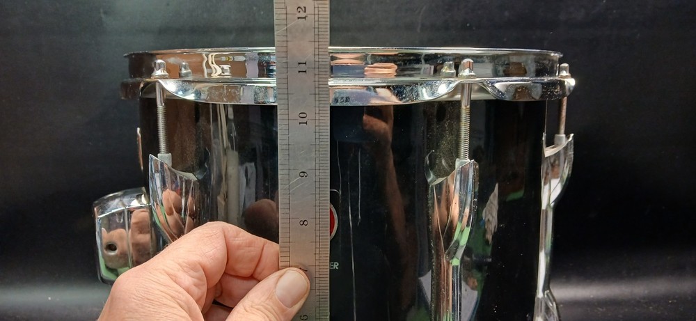 BLACK PREMIER 12" X 10" RACK TOM DRUM