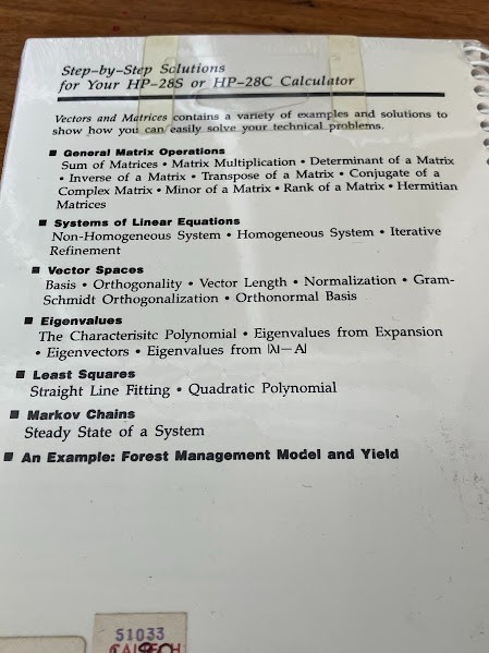 Hewlett-Packard Step-By-Step Solutions - Vectors and Matrices - New