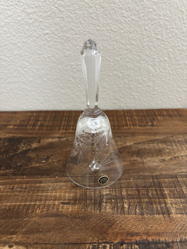 Crystal Clear Accent Dinner Bell 6” West Germany