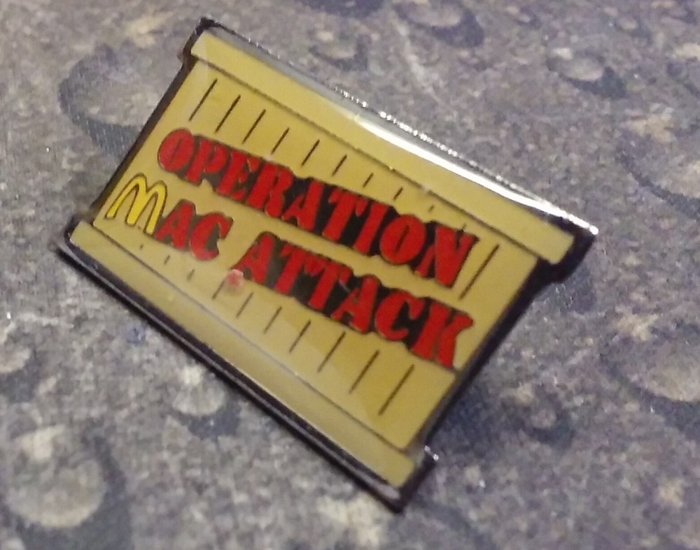 Ronald McDonald's Operation Mac Attack pin badge