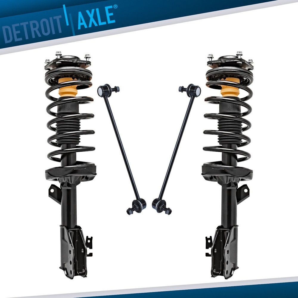 Front Struts w/ Coil Spring Assembly + Front Sway Bars for 2001 - 2006 Mazda MPV