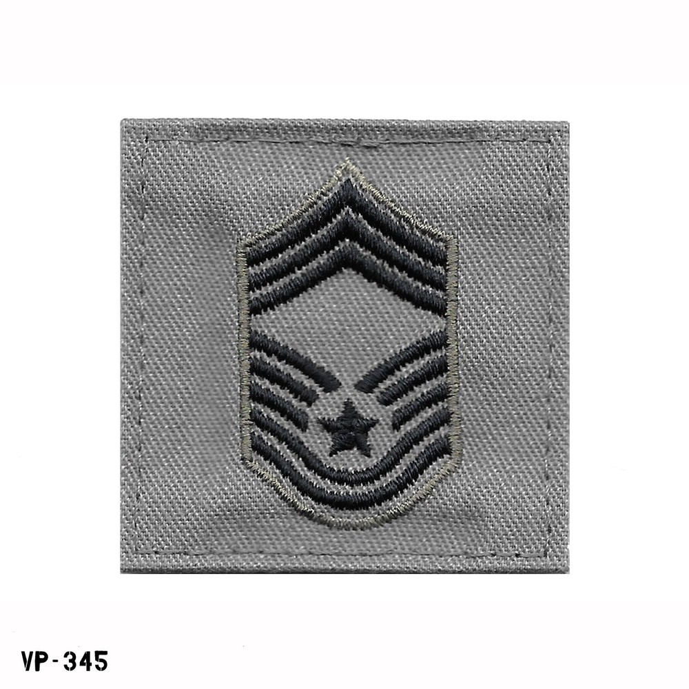 Air Force Embroidered Rank ~ E9 Chief Master Sergeant ABU Hook Back ~ NEW