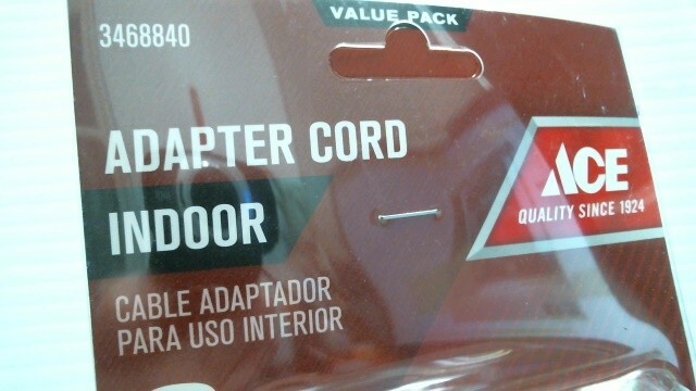 ACE 3 Pack Adapter Cord, 8 In Light Duty (3468840) FS