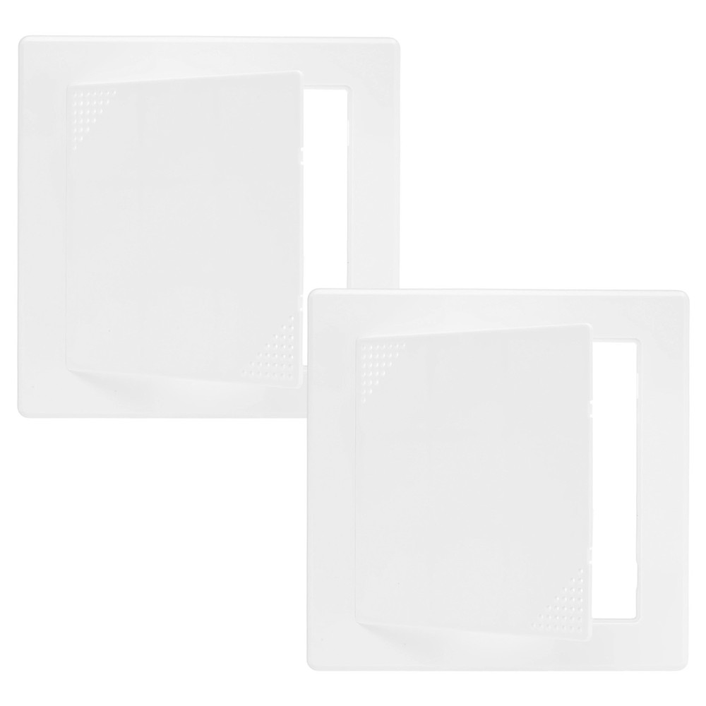 2-Pack Access Panel for Drywall, 6x6" Plastic Removable [White, Vented Square]