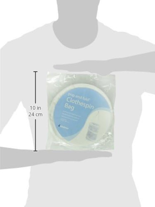 Pop and Fold Clothespin Bag Mesh Polyester Water Drain White Modern