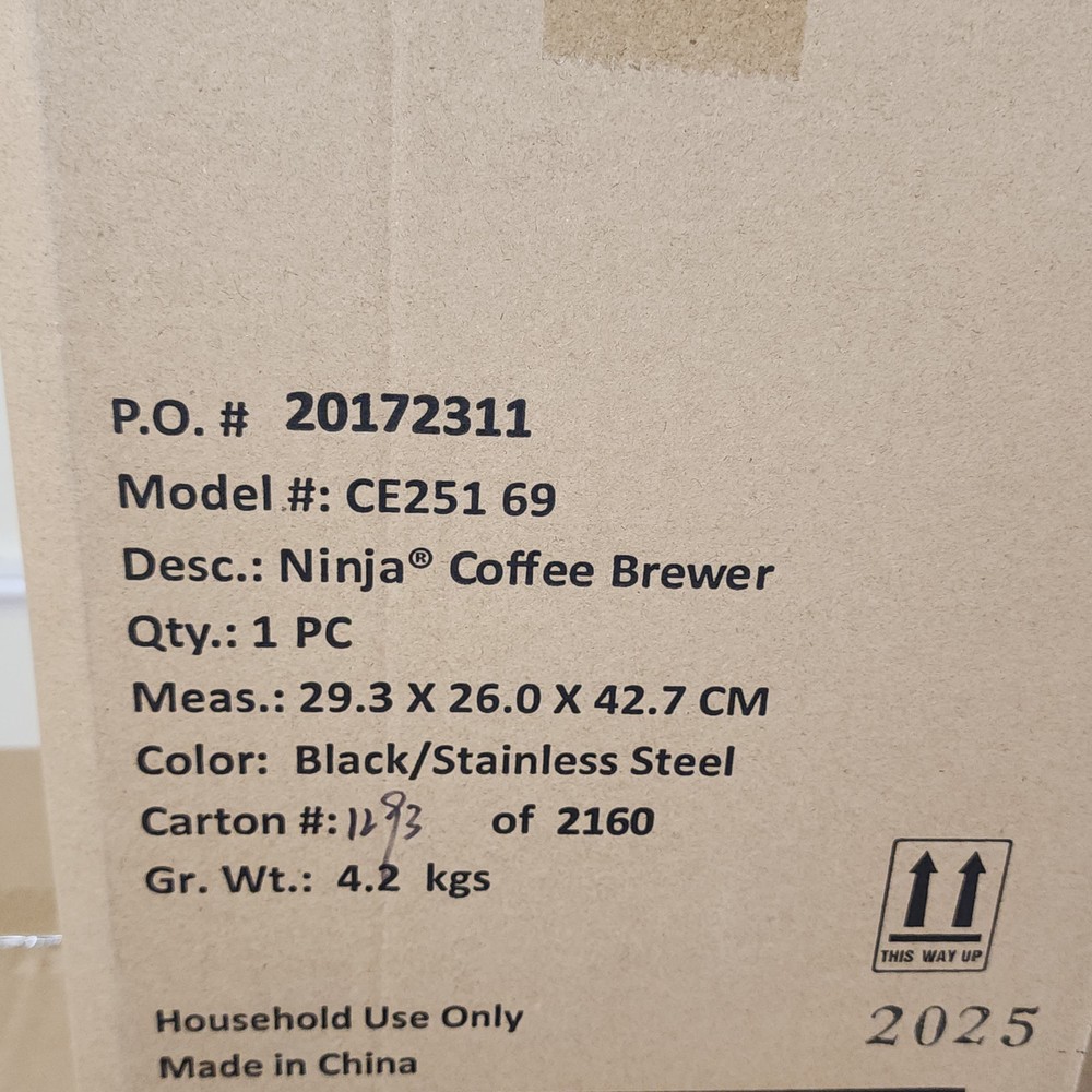 Ninja 12-Cup Programmable Coffee Brewer CE-251 Adjustable Brew Warm Plate NEW