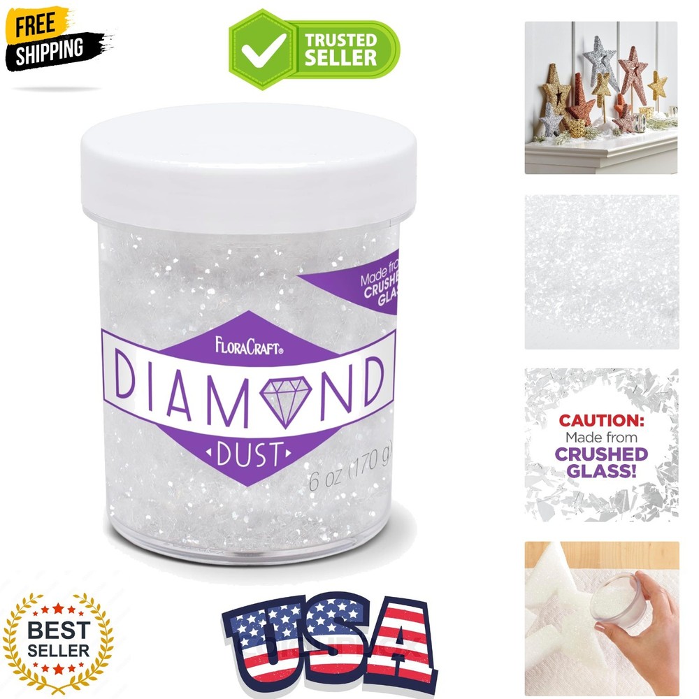 Diamond Dust Glitter 6 Ounce Clear Glass