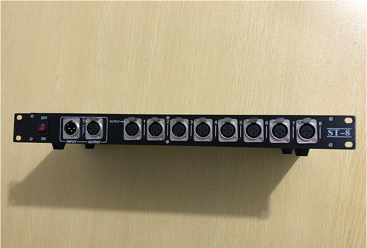 US 8CH DMX Splitter Stage Light Controller Signal Amplifier DMX Distributor