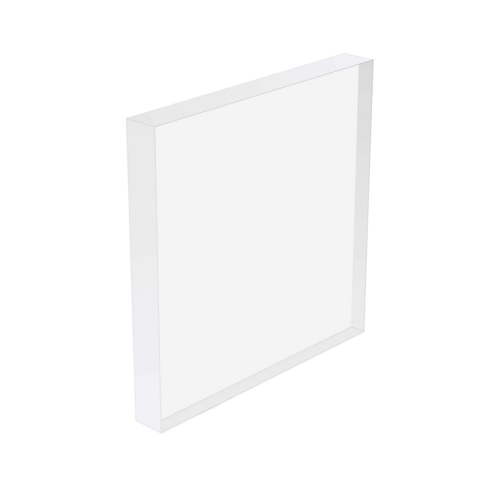 Clear Acrylic Display Block – Solid Polished Plexiglass Riser for Jewelry, Fi...
