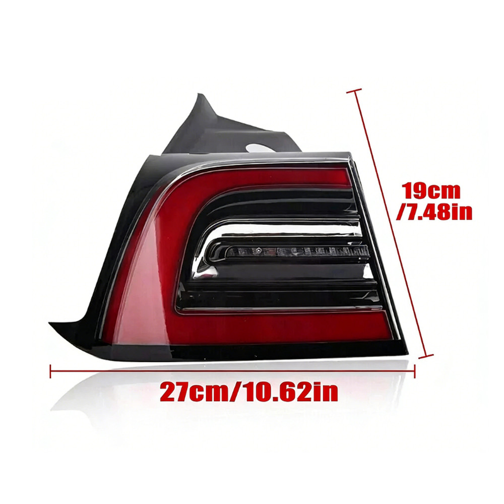 3pin For 2017-2023 Tesla Model 3 LED Outer Rear Tail light Lamp Left Driver Side