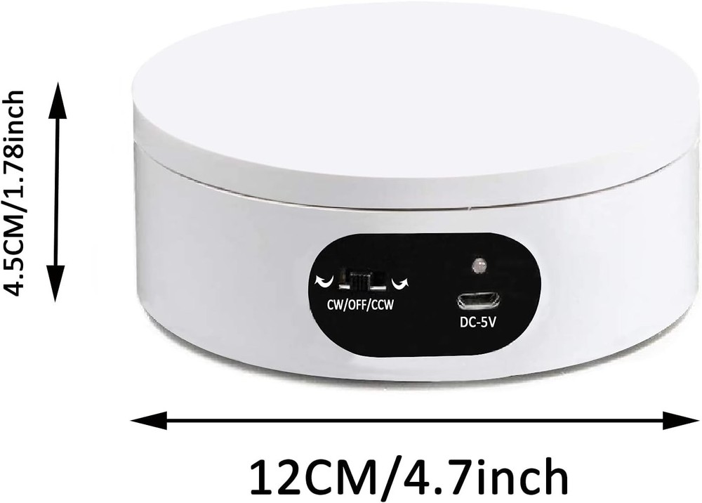 Compact Rotating Turner Display for Epoxy Tumblers - USB or Battery Powered